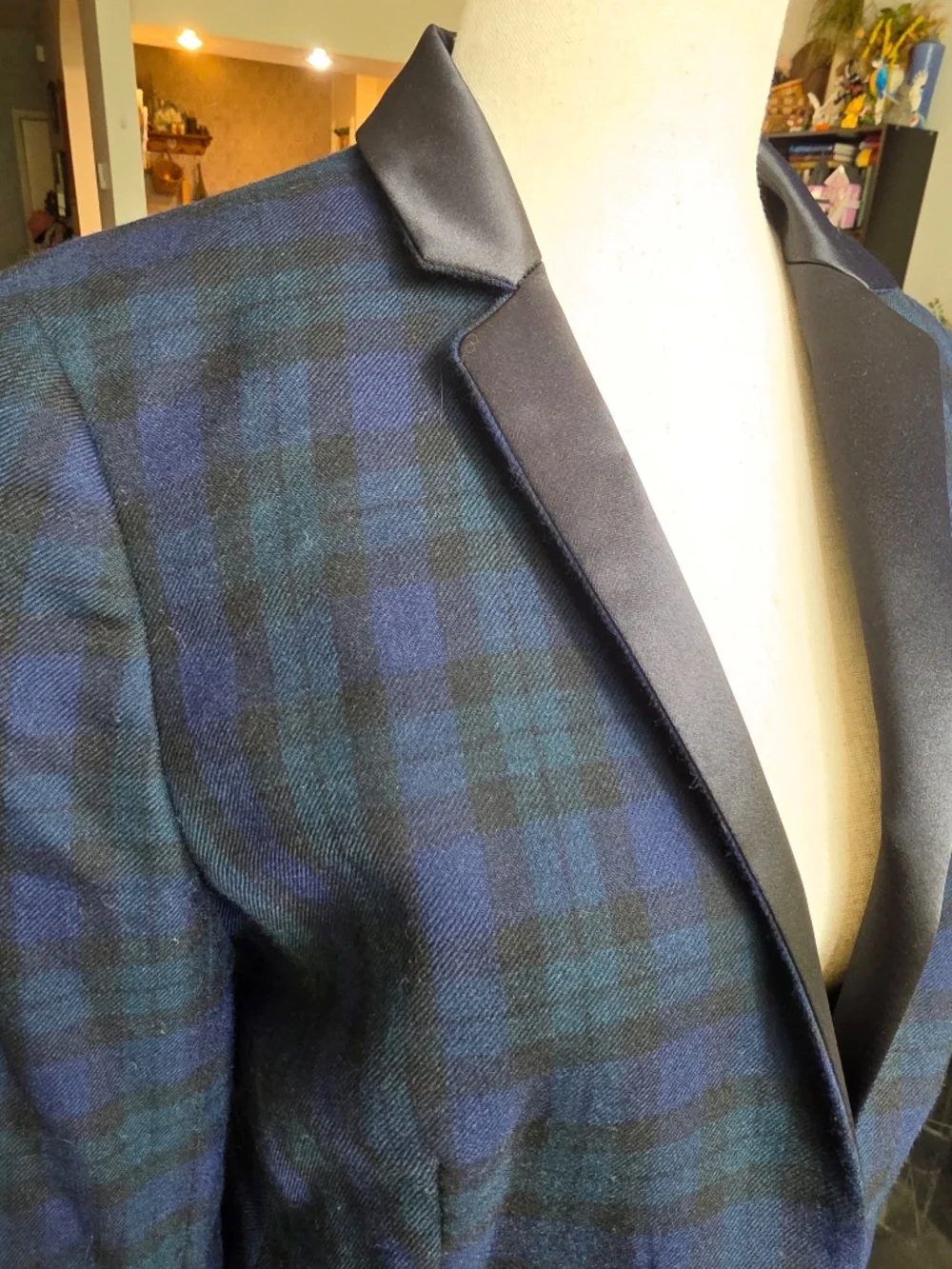 J. Crew Regent Tuxedo Blazer in Black Watch Tartan Plaid Vintage